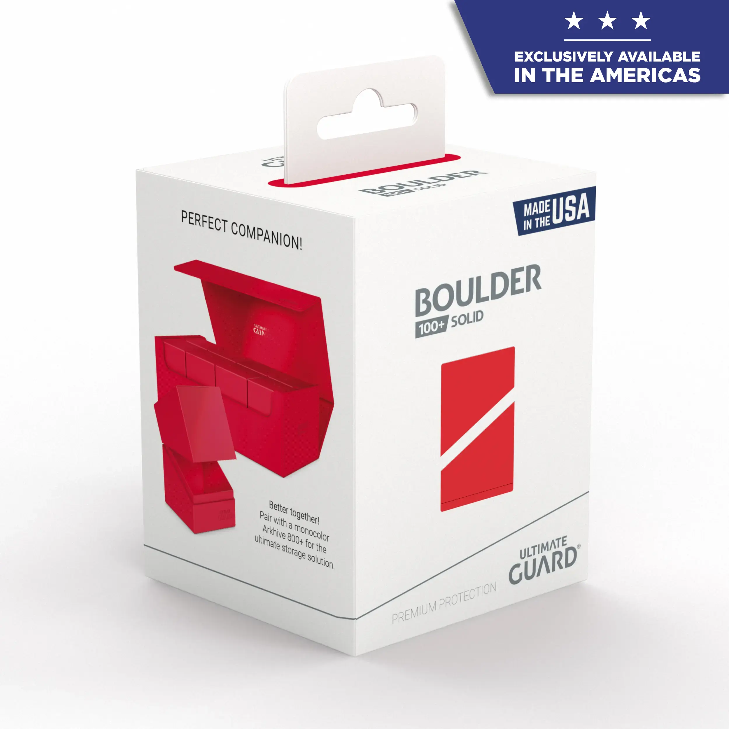 Ultimate Guard Deck Box: Boulder 100+ Solid Red UGD011373